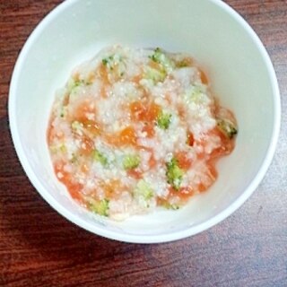 【離乳食中期】チキンのトマトリゾット風